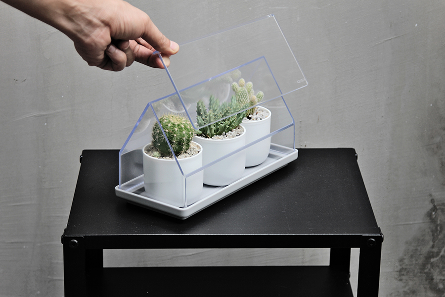 Лоток для выращивания растений Micro Green House прозрачный Qualy QL10310CLGN - Вид №3