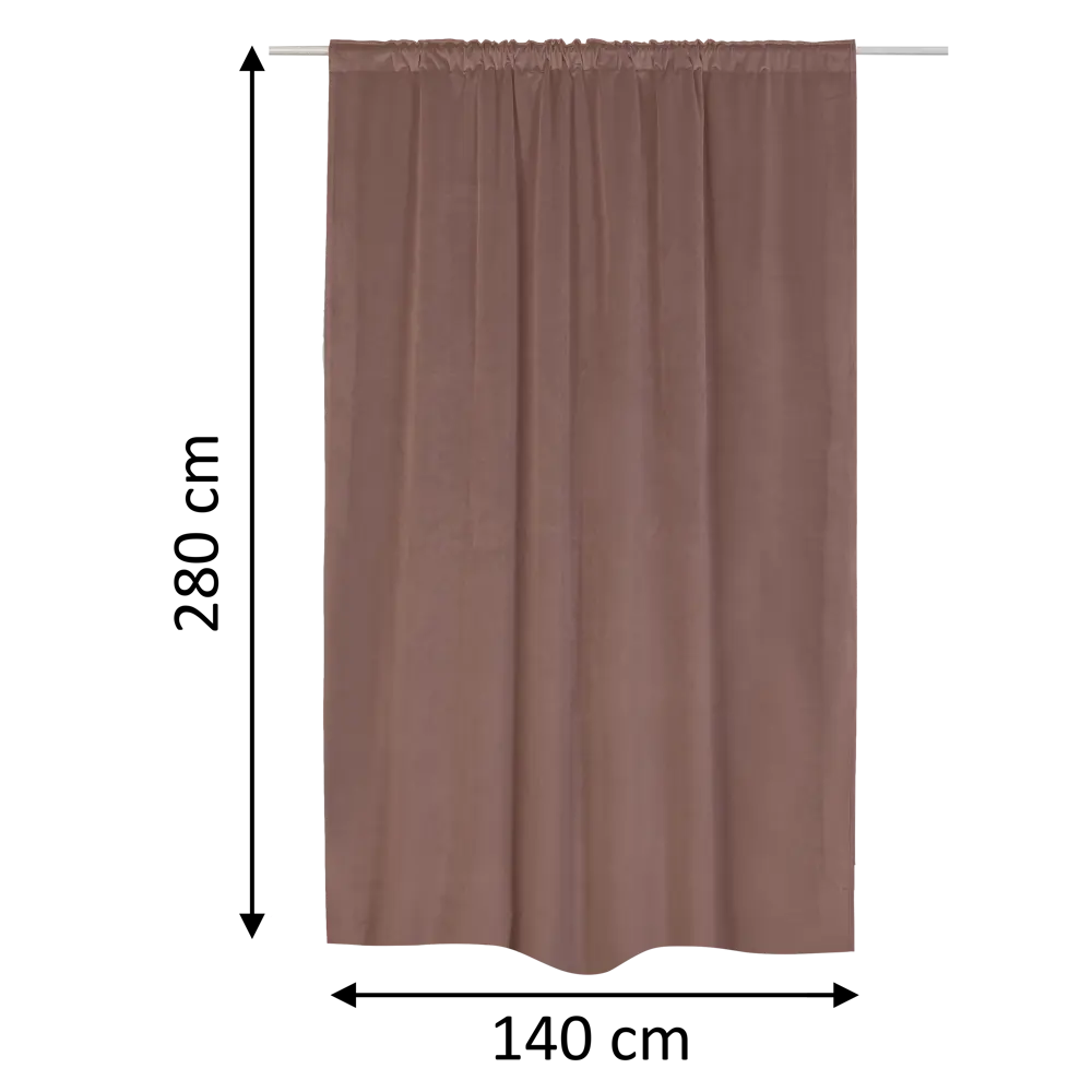 Штора на ленте Inspire Lirio 140x280 см цвет розовый 88311178 STLM-2158416  - Вид №1