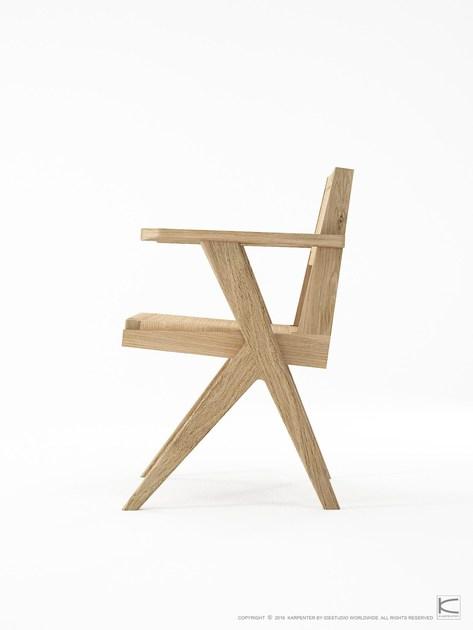 KARPENTER Стул с подлокотниками из троса и дуба Tribute Tb08-o - Вид №2