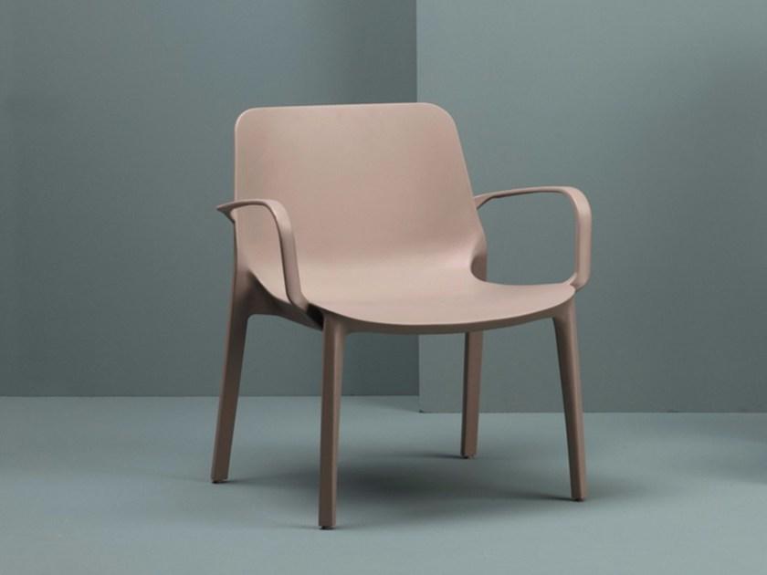 SCAB DESIGN Штабелируемое садовое кресло из технополимера с подлокотниками Ginevra sun-id-1502190 - Вид №1