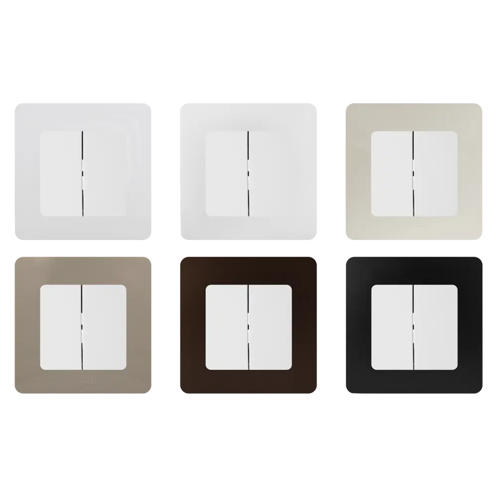 Выключатель двухклавишный Legrand Etika для скрытого монтажа 17353291 STLM-1346539 - Вид №1