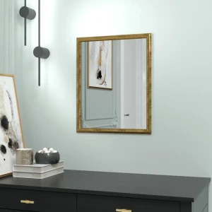 Зеркало декоративное Континент Слим прямоугольник 50x40 см мдф цвет золотая патина