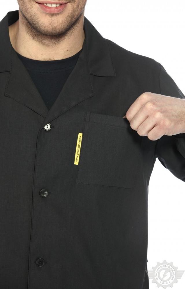 61709 Халат мужской темный  Одежда для обслуживающего персонала  размер 56-58/170-176 Спецодежда  - Вид №8