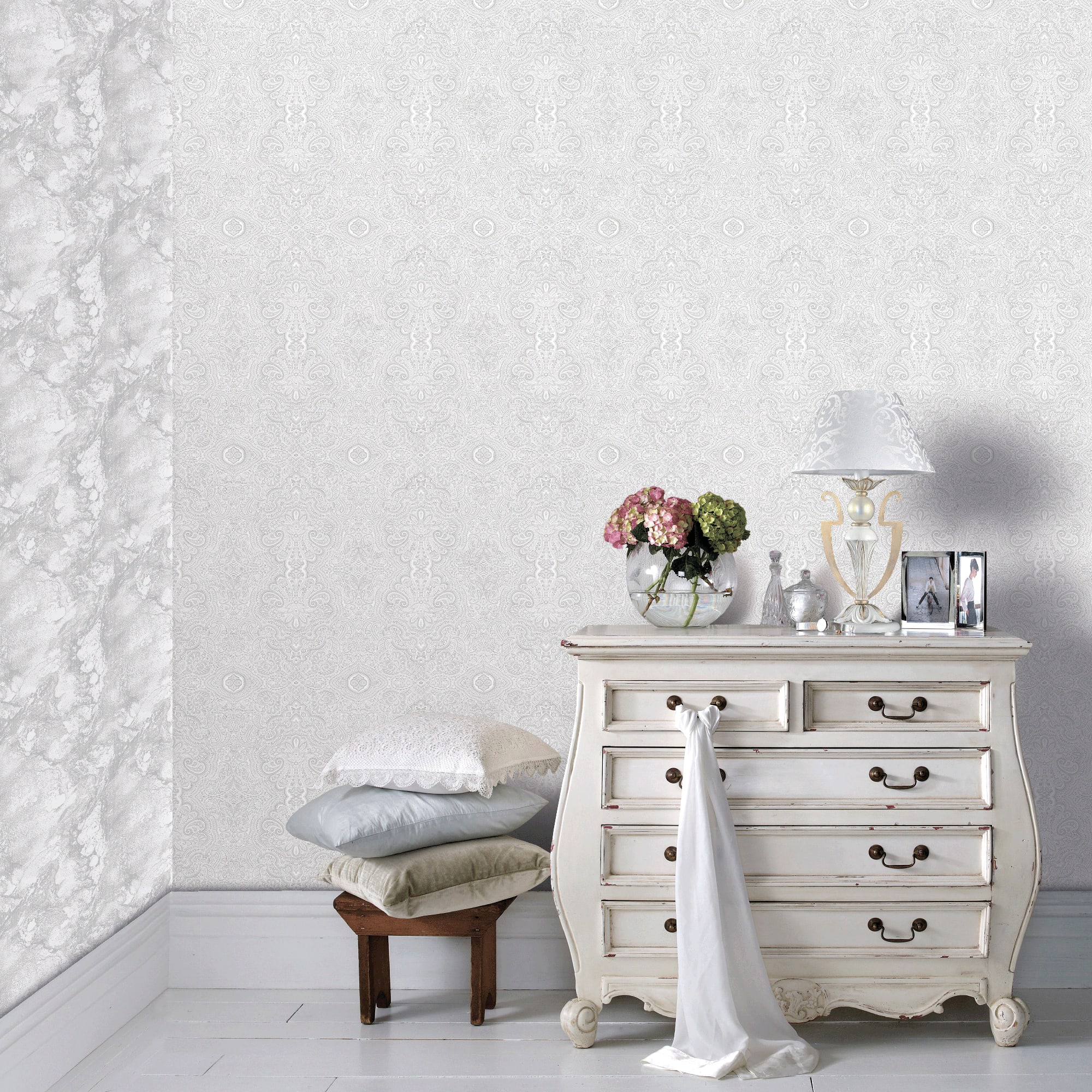 83211691 Обои флизелиновые Erismann серые 1.06 м 60134-03 Neochic Santreyd - Вид №3