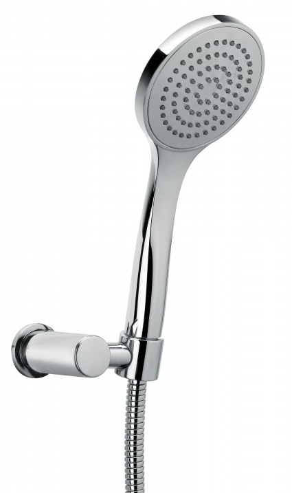 926 / PR Душевой набор с поворотным кронштейном, Ø мм. 100 однофункциональный ручной душ и мм. Шланг с двойной блокировкой 1500, конический 1/2 дюйма. Bongio Wellness 926/PR
