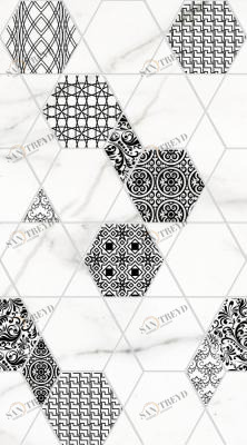 Каррарский Мрамор Гексагон 25х45 LASSELSBERGER CERAMICS 16450112