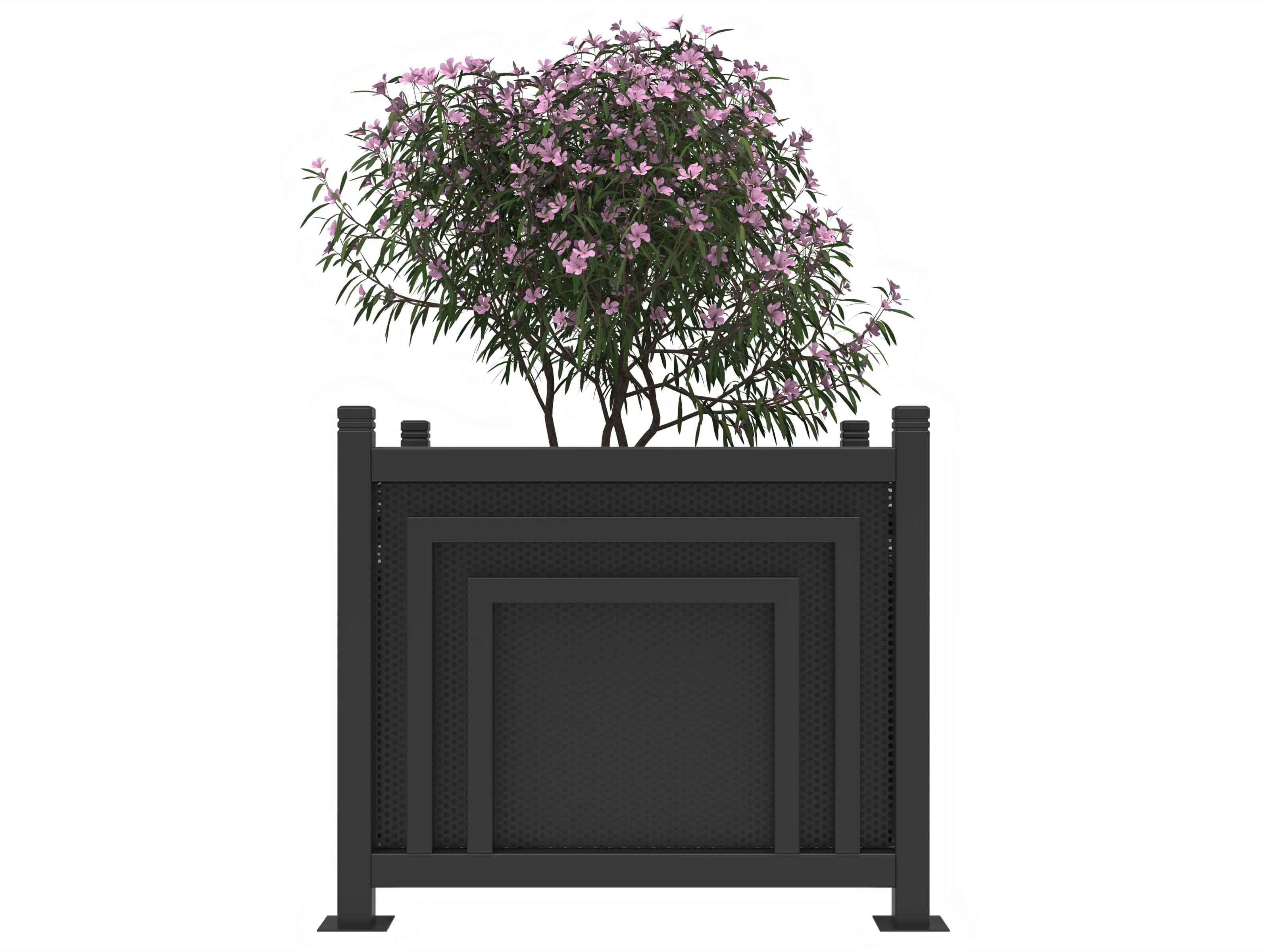 Оцинкованная стальная квадратная низкая плантатор Lazzari Макинтош ARCH-00104467 - Вид №1