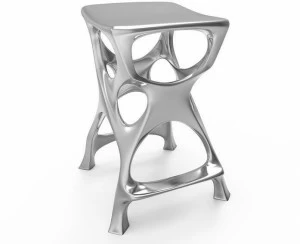 TABISSO Высокий алюминиевый табурет с подставкой для ног