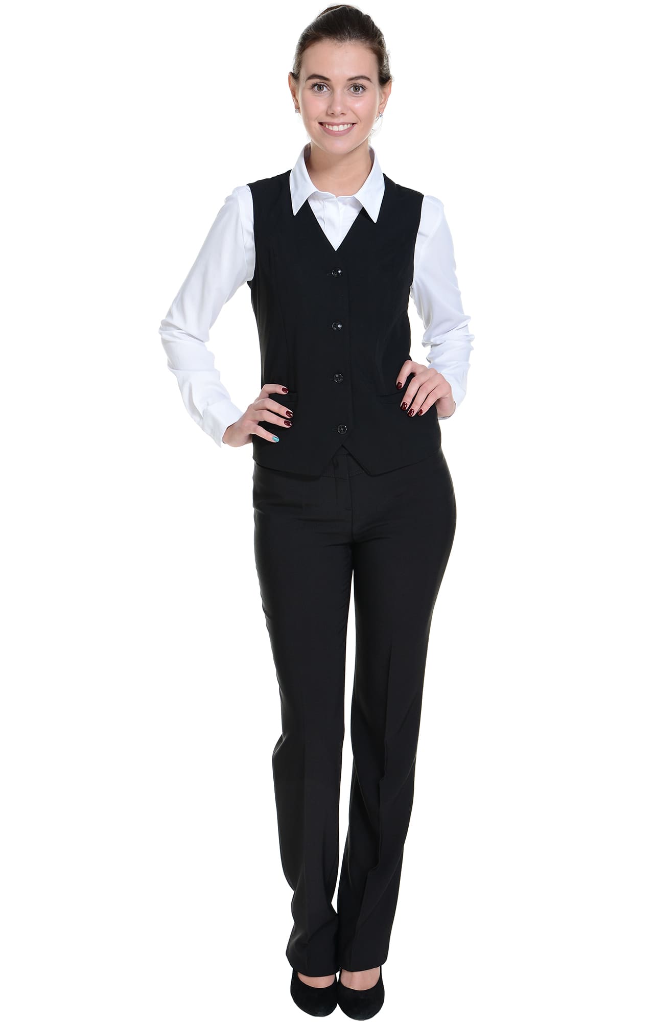 62871 Жилет  женский BLACK El-Risto  Одежда для официантов  размер 42  - Вид №11