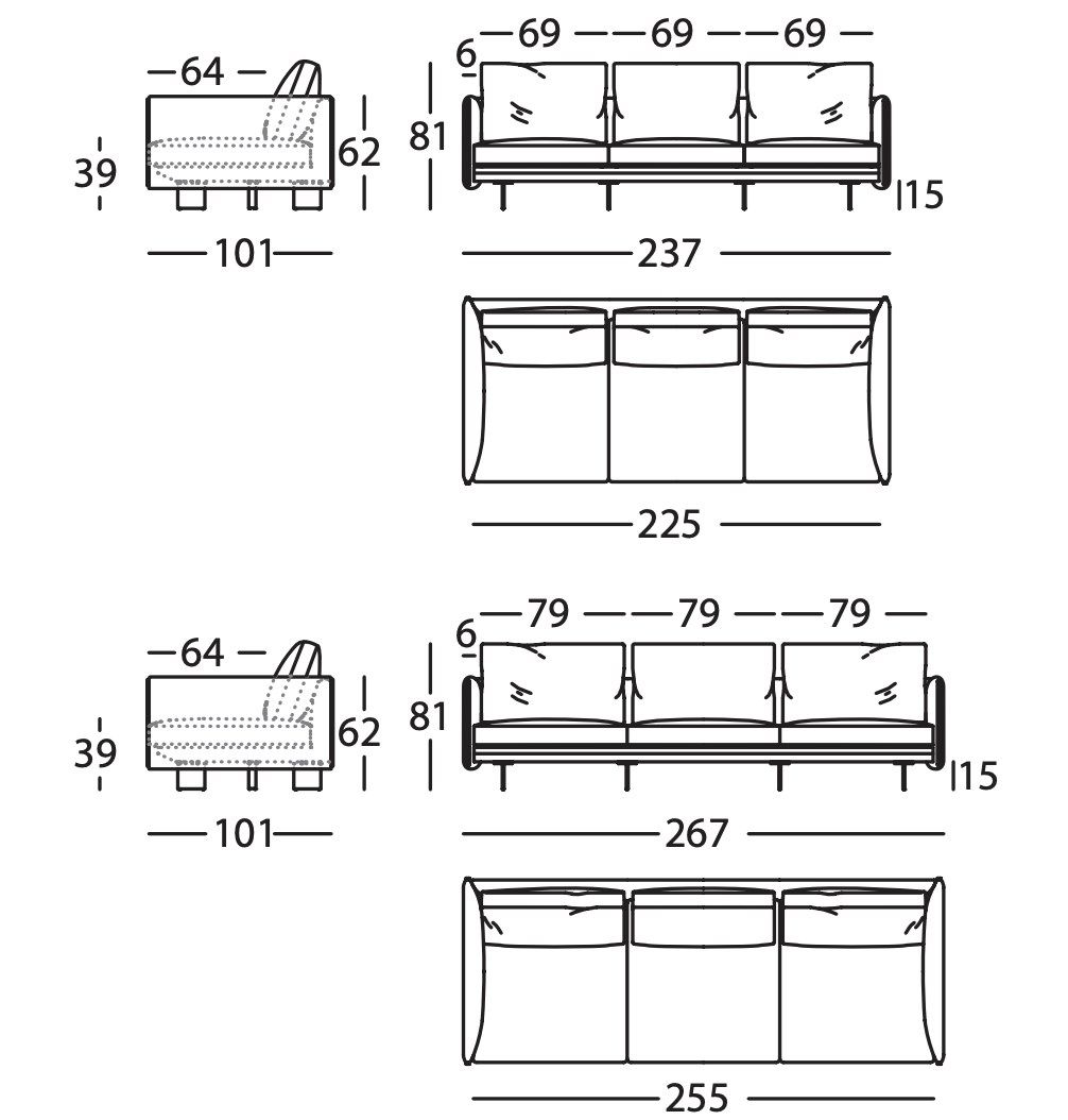 3-местный диван SANCAL ARCH-00023824 - Вид №5