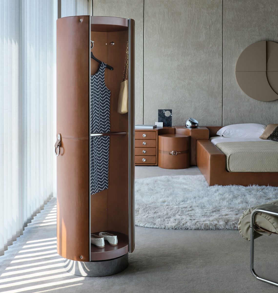 Кожаный шкаф с зеркалом i 4 Mariani Tukroma ARCH-00118124 - Вид №2