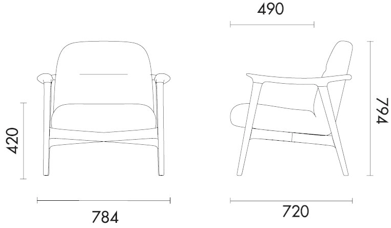 Grado Design Кресло из бука с подлокотниками Puffy Gm-a-182 - Вид №6