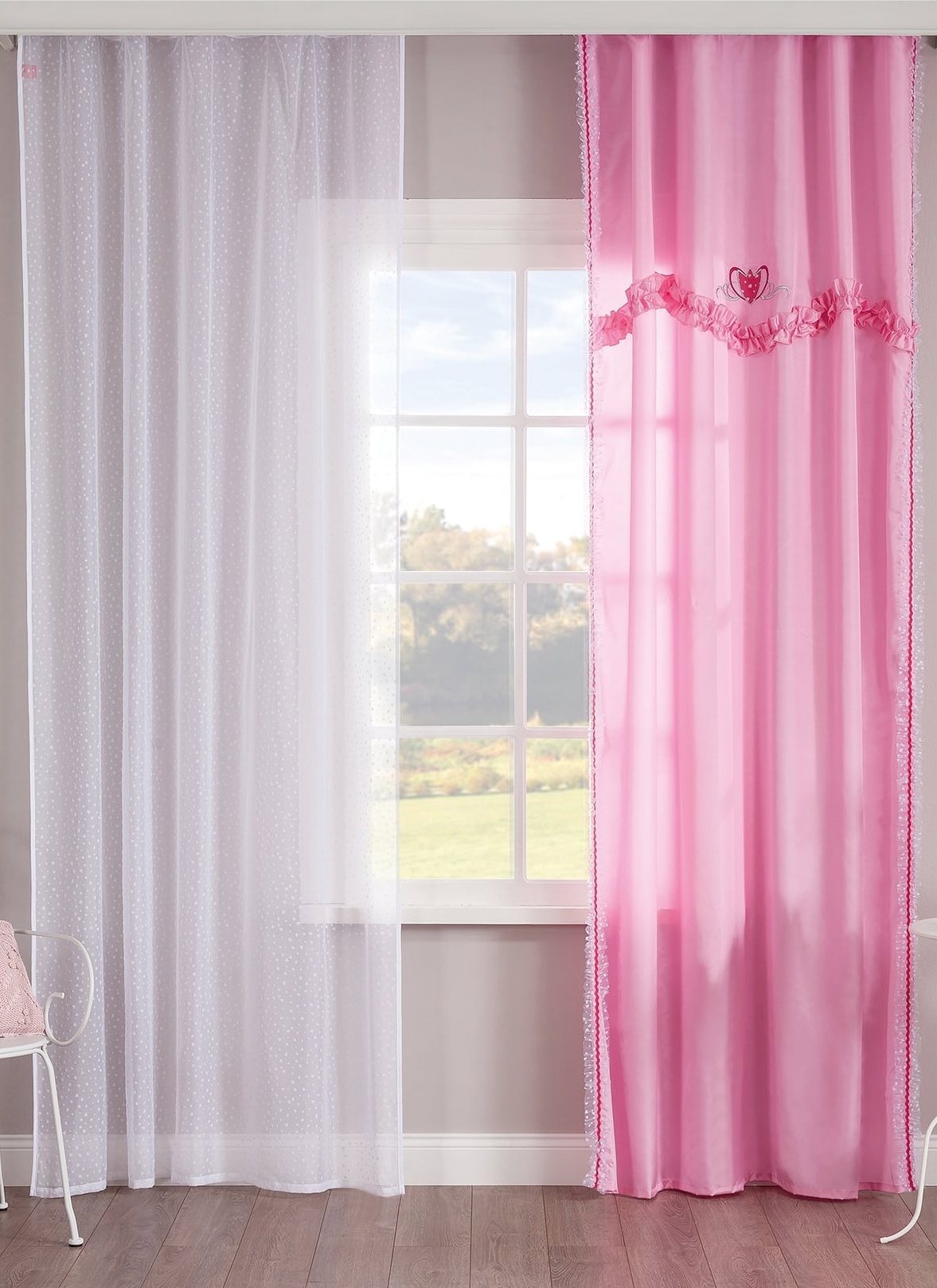 Штора детская розовая 140х260 см Rosa, 1 полотно CILEK PRINCESS 00-3832651 Розовый Santreyd - Вид №1