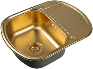 Мойка кухонная ZorG Inox SZR 6249 BRONZE из нержавеющей стали, бронза