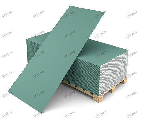 Гипсокартон влагостойкий ГКЛВ 2500х1200х9,5мм Магма 6181