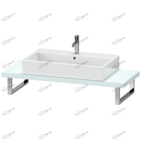BR100C00909 Brioso Консоль для накладной и встраиваемой сверху раковины компакт Светло-голубой матовый декор Duravit