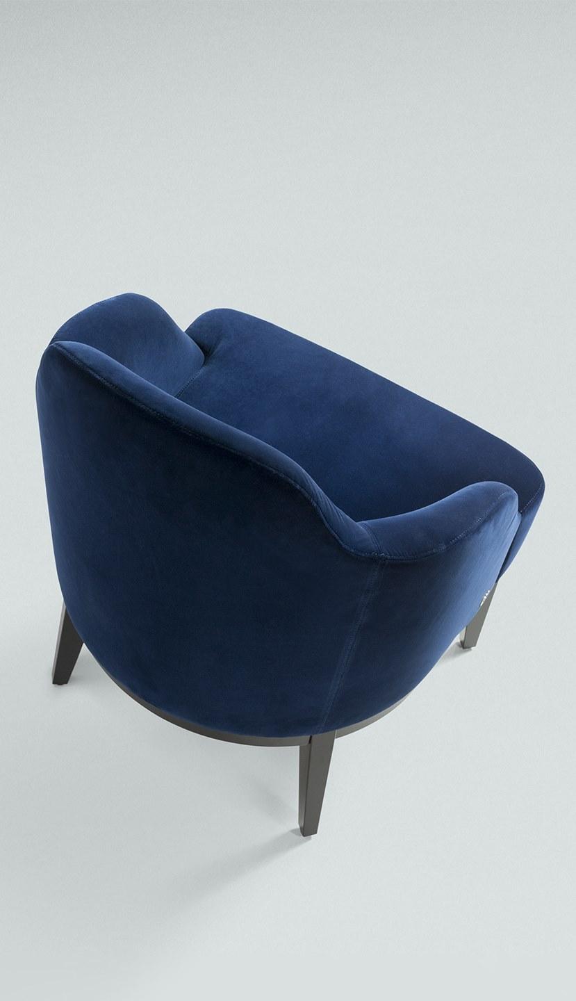 Paolo Castelli Кресло из нубука в современном стиле с подлокотниками и подголовником Venice sun-id-1466890 - Вид №6