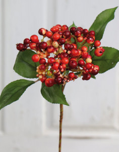 1551 444 a3 Искусственные ягоды на палочке, 30 см, красные H-andreas