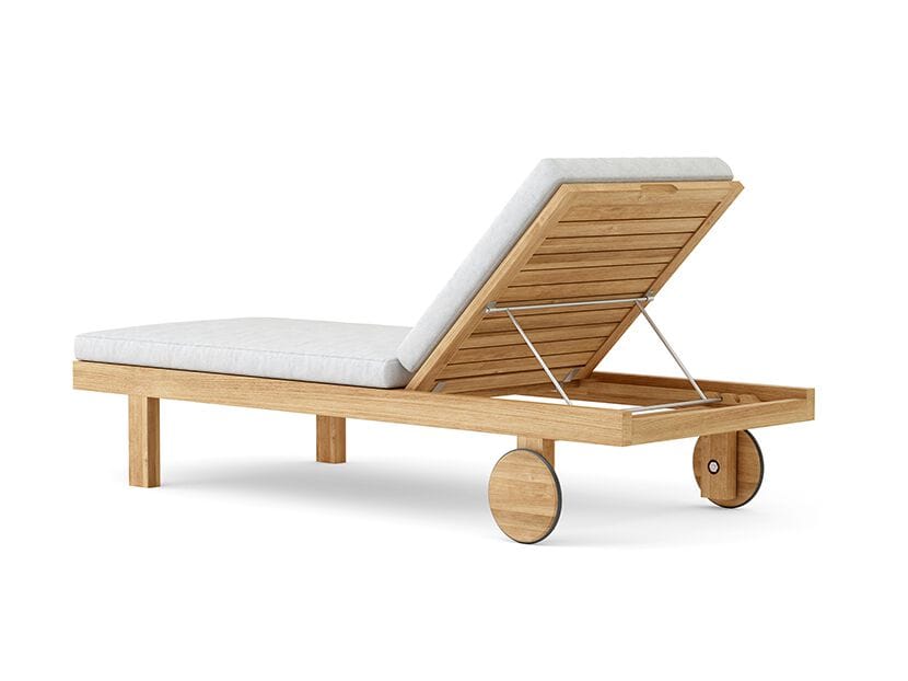 Садовая кровать с откидной спинкой из тикового дерева с колесами Walters Resort ARCH-00104997 - Вид №4