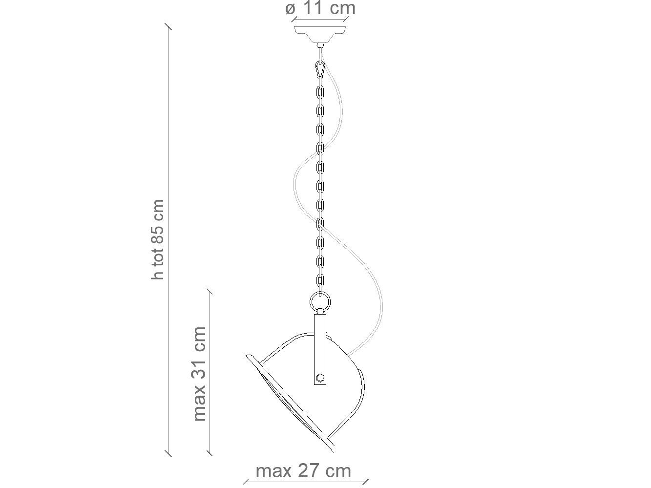 Железный подвесной светильник FERROLUCE Industrial ARCH-00034239 - Вид №2