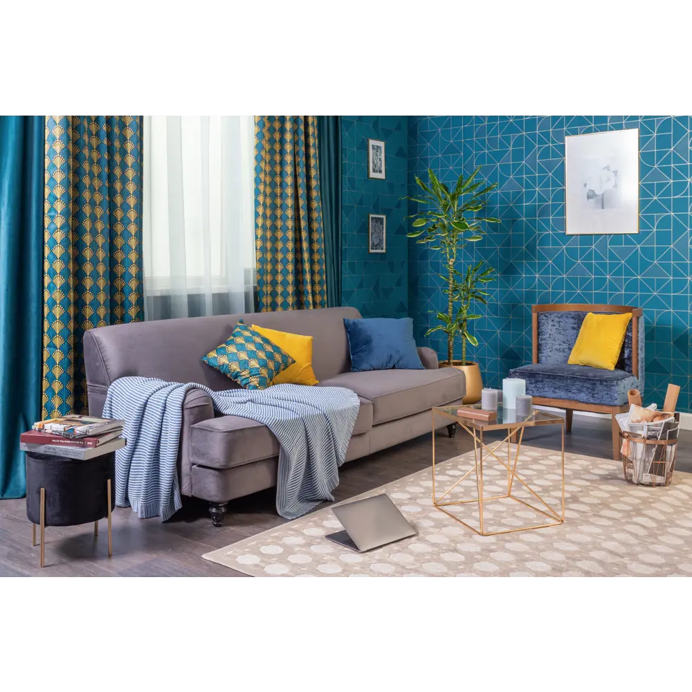 Обои флизелиновые Grandecolife Grand Hotel зелёные 0.53 м GV3002 STLM-2031154 - Вид №7