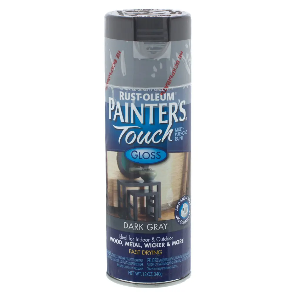 Краска аэрозольная Paint Touch глянцевая цвет тёмно-серый 340 г RUST-OLEUM STLM-2162985