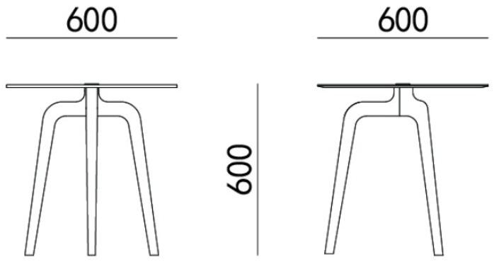 HC28 Cosmo Круглый журнальный столик из дерева и стекла Uovo 42c004 - Вид №1
