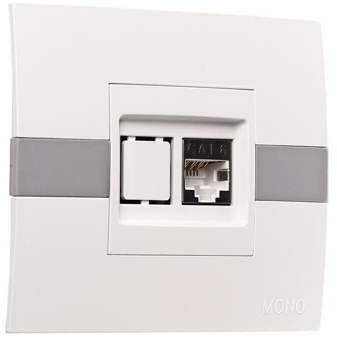101-010104-125 Розетка компьютерная RJ45 6 кат белый Mono Electric Eсо
