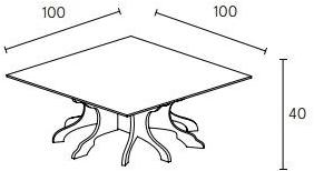 ALBEDO Низкий квадратный журнальный столик из березы Tale sun-id-1477568 - Вид №4