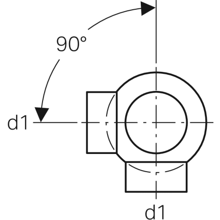 GEBERIT 365.325.16.1 Крестовина шаровая Geberit PE 88,5°, соединения 90° смещенные  - Вид №2