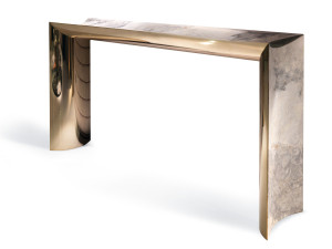 Прямоугольная консоль из мрамора и металла