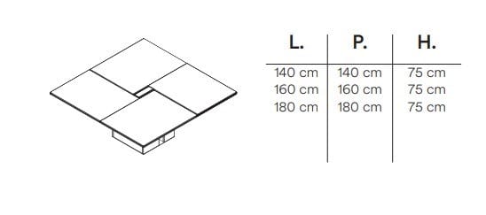 Деревянный квадратный стол для встреч FREZZA ARCH-00119251 - Вид №2