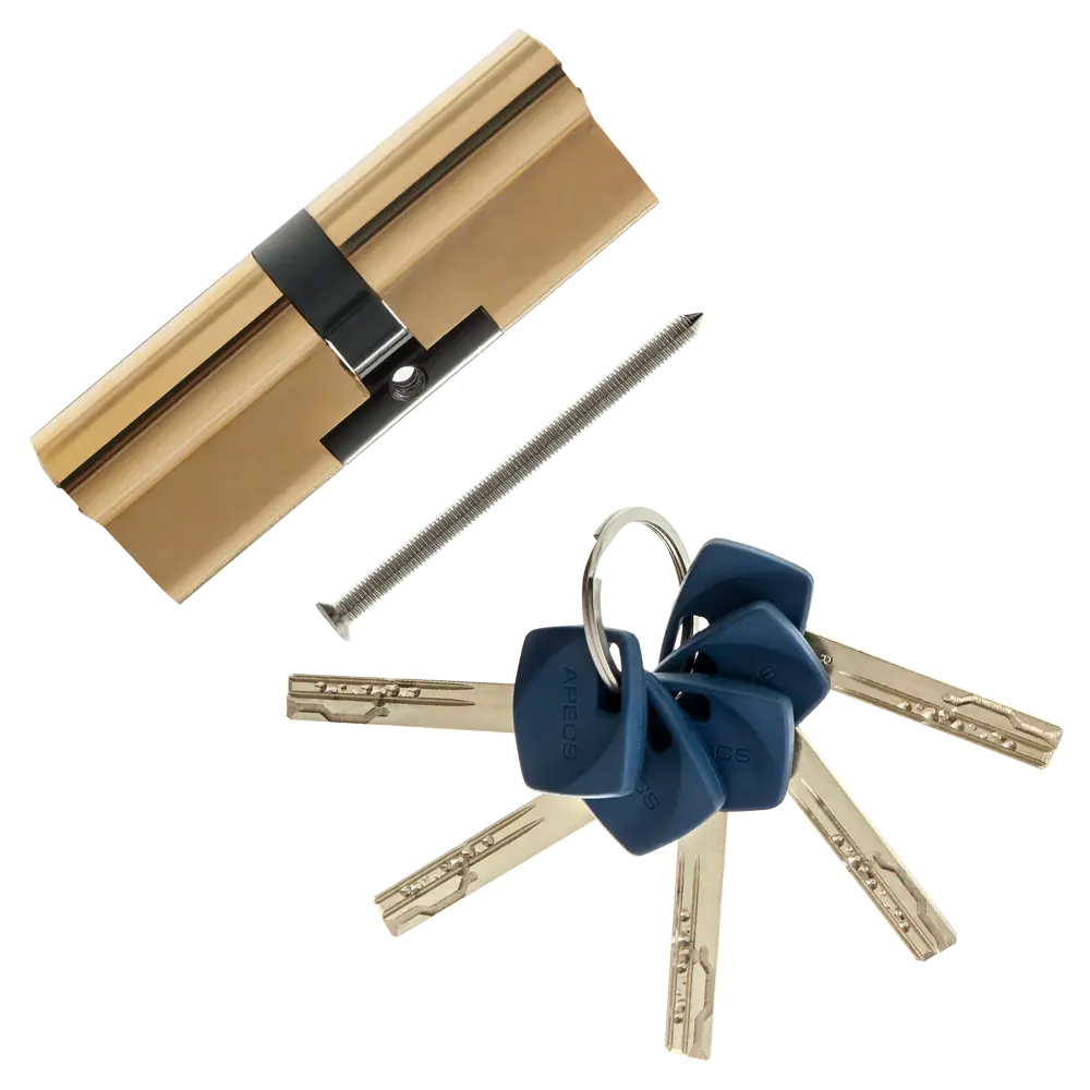 Цилиндр Apecs Premier XR-90-G, 45x45 мм, ключ/ключ, цвет золото ЦИЛИНДР APECS PREMIER XR-90-G КЛЮЧ-КЛЮЧ STLM-2021776 - Вид №1