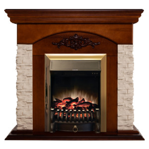 90368712 Каминокомплект NEAPOLIS STD/EUG NT + FOBOS-S LUX BR SHB STONE STD/24 STLM-0203010 REALFLAME