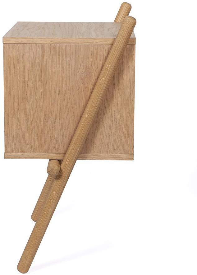 Woodman Прикроватная тумбочка из шпонированной древесины с ящиками Wiru sun-id-1507545 - Вид №3