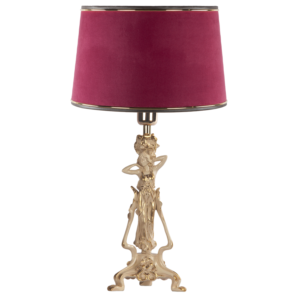 32064,34057 Настольная лампа Флора Айвори Тюссо Амарант BOGACHO 4627138210680, 4627138151082