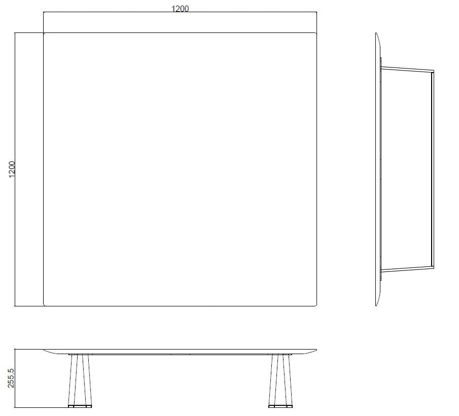 Квадратный мраморный журнальный столик Salvatori Dritto ARCH-00026329 - Вид №1