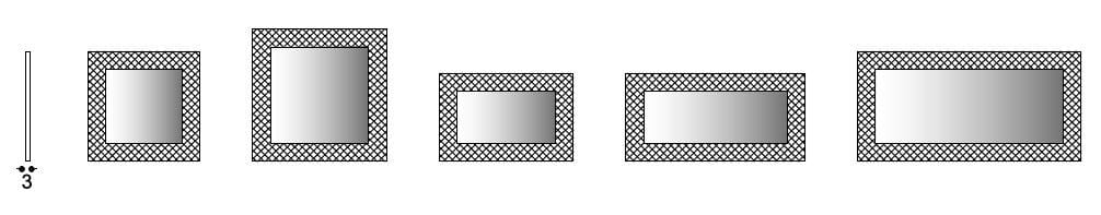 Квадратное настенное зеркало с кожаной рамкой EFORMA PRISMA ARCH-00058593 - Вид №2
