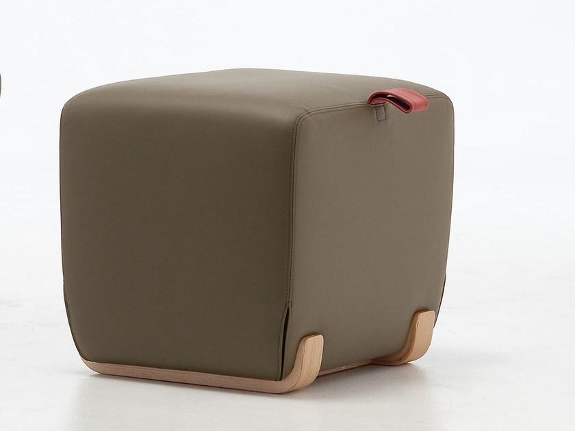 Very Wood Пуф из мягкой кожи Skid sun-id-1444084 - Вид №1