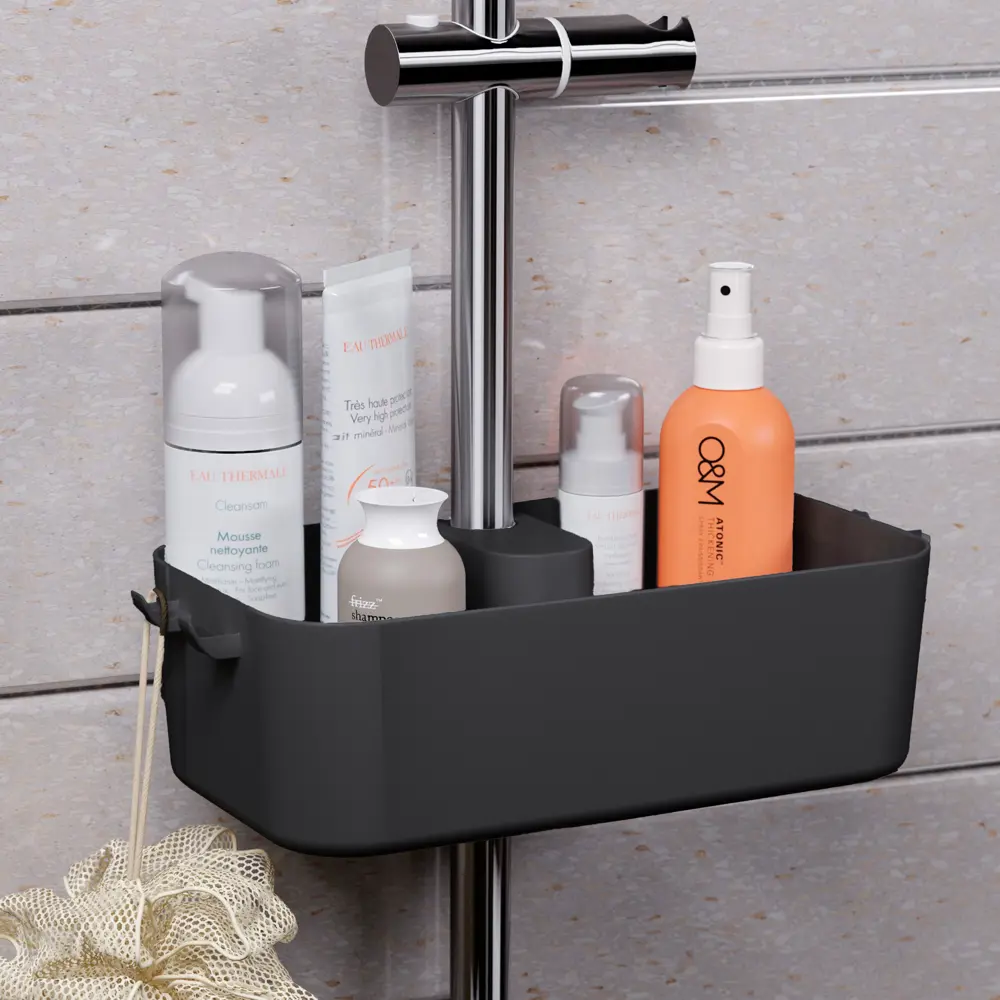 Полочка для душевой штанги Berossi Kniva цвет базальт Kvina STLM-2044592 - Вид №10