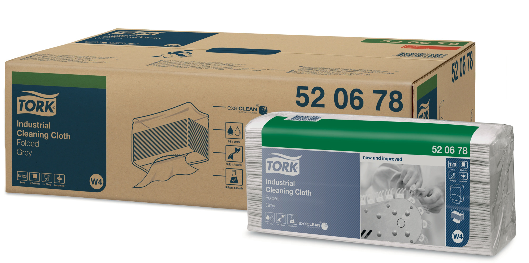 52067838 Салфетка нетканая для очистки от промышленных загрязнений Tork 