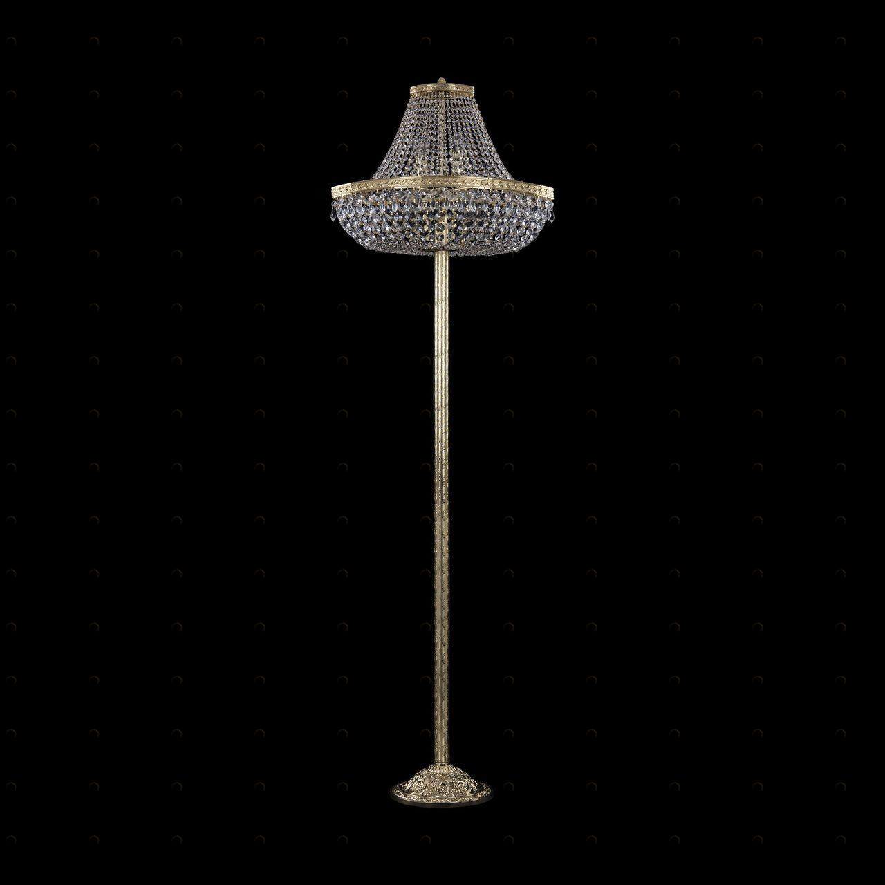 Торшер хрустальный на 6 ламп 172х55 см золотой Bohemia Ivele 19013T6/H/55IV-172 G BOHEMIA IVELE ЭЛИТНЫЕ 00-3889503 Золото;прозрачный 