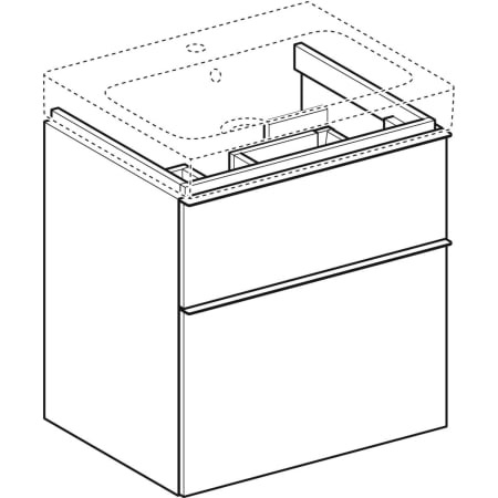 840377000 Шкафчик для раковины Geberit iCon, с двумя выдвижными ящиками Geberit  - Вид №16