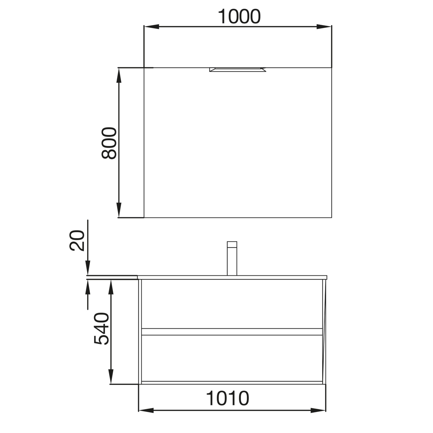 85080 SALGAR Комплект мебели для ванной NOJA 1000 OAK CALEDONIA + Раковина + Зеркало + Свет Дуб Каледония - Вид №2