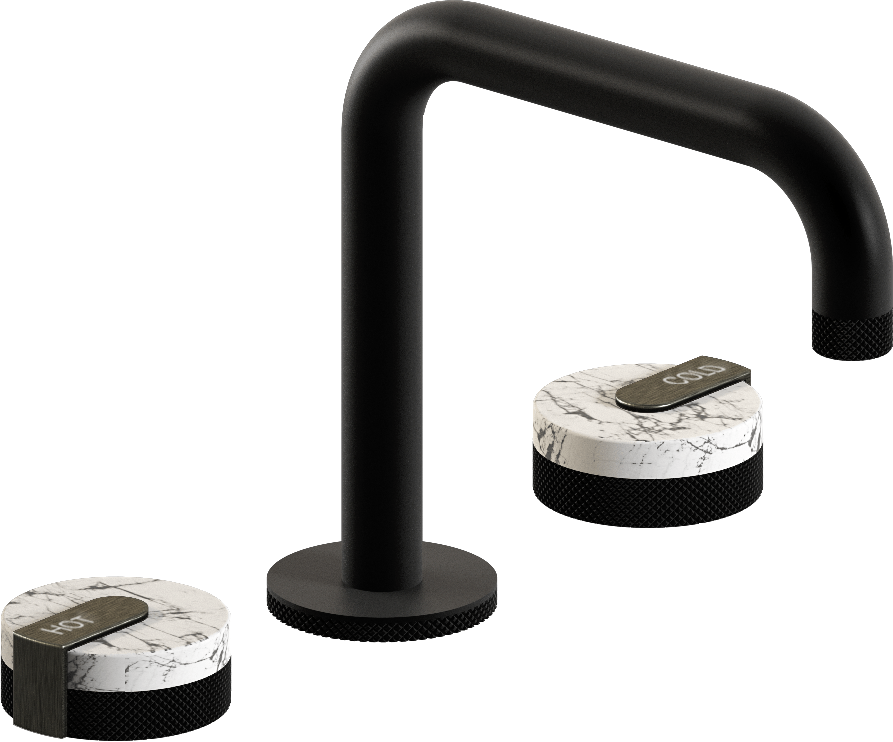 E-11511-R2MW-L1BOX-MBK Смеситель для умывальника на 3 отвертия GRAFF MOD+