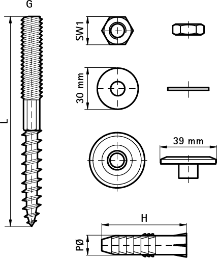 0657600 BIS Крепёж для умывальника монтаж умывальников и рукомойников walraven  - Вид №1