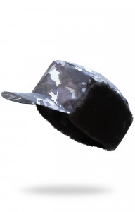 61449 Кепи "Охранник" зимнее цвет камуфляж серый  Головные уборы  размер 56