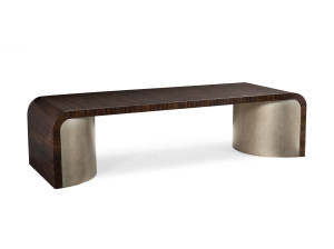 Прямоугольный деревянный журнальный столик