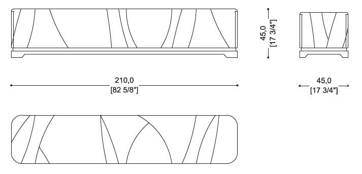 Скамейка из ткани Sicis Valmont ARCH-00119255 - Вид №11
