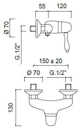 Rubinetteria Giulini Смеситель для душа с одной ручкой Pragamix - pragamix crystal F7524 - Вид №1